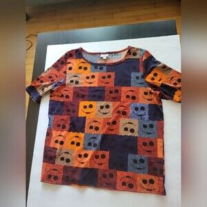 LuLaRoe Women The Nightmare Before Christmas Jack Print Shirt size 3XL